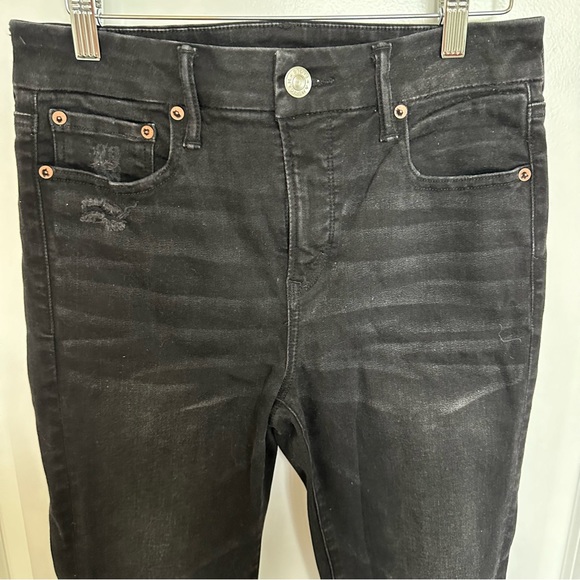 American Eagle Distressed The Luxe Jean Hi-Rise Jegging - Picture 2 of 9